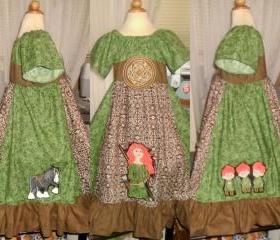 Disney Custom Brave Peasant Dress